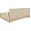 Base de lit plateforme double en bois pour enfants avec barrière de sécurité-1480254244