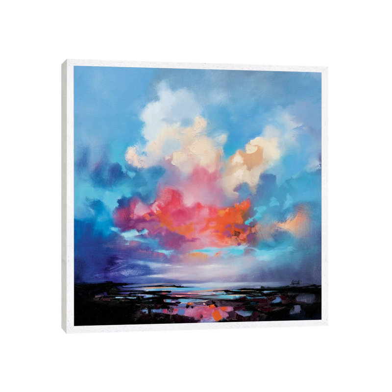 Diffusion I by Scott Naismith - Painting on Canvas, White Framed, 45.72 cm H x 45.72 cm W