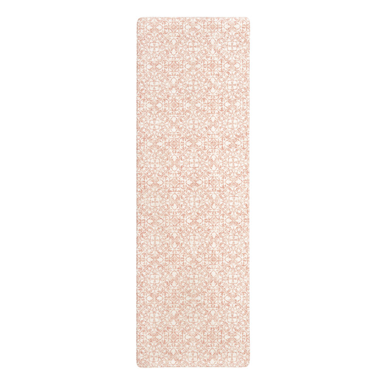 Rust Geometric Memory Foam Anti-Fatigue Runner Mat