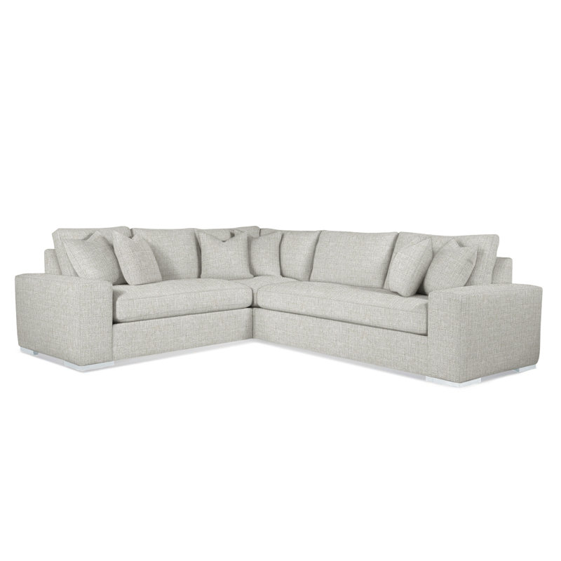 Memphis Sectional, Ivory Crypton Performance; 0886-91, Left Hand Facing, Frost White
