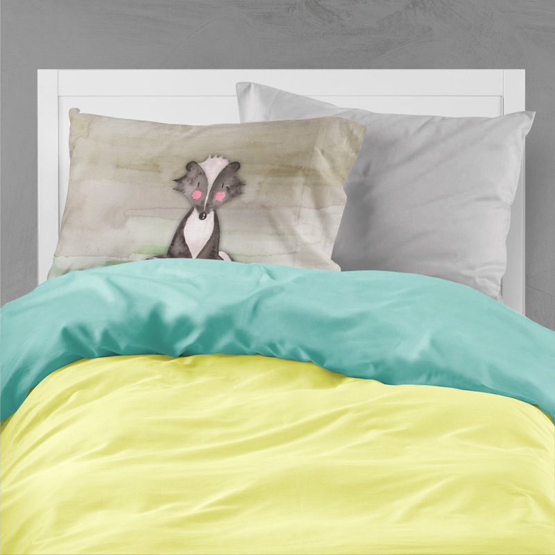 Taie d’oreiller aquarelle badger