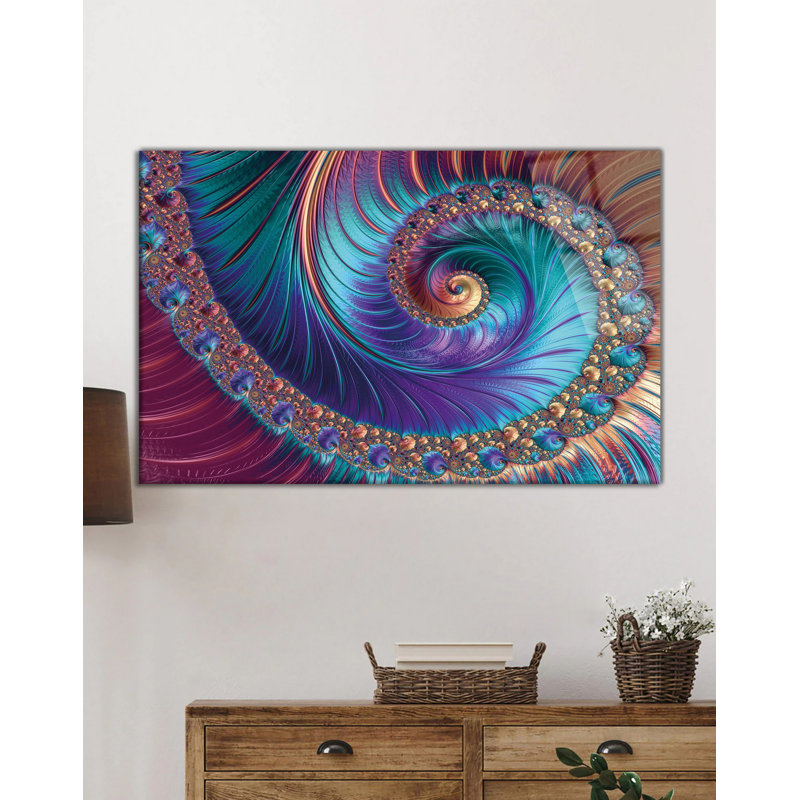 Élégante peinture décorative en verre trempé 18,1 po x 28,3 po | 100% verre trempé, épaisseur: 0,16 pouce | Superbe œuvre d'art pour la décoration intérieure, le salon et les espaces de bureau, durable et facile à nettoyer