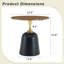 Table d'appoint circulaire avec base en métal-1556831720