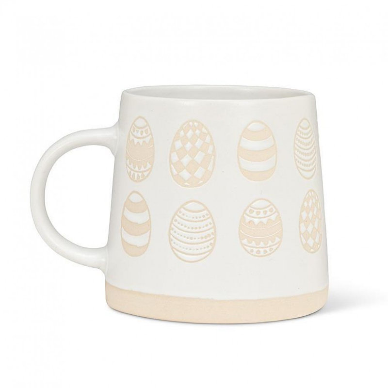 Wide Base With Patterned Eggs Mug