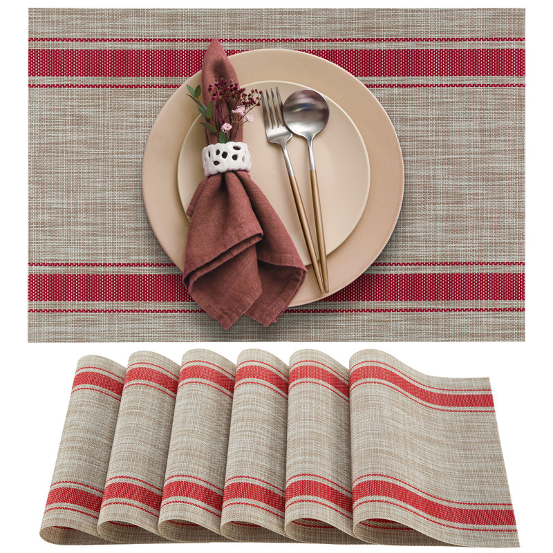 Polyester Striped Rectangle Placemat
