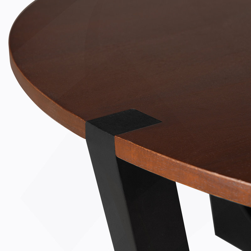 TABLE BASSE EN BOIS ACACIA, BRUN ET NOIR