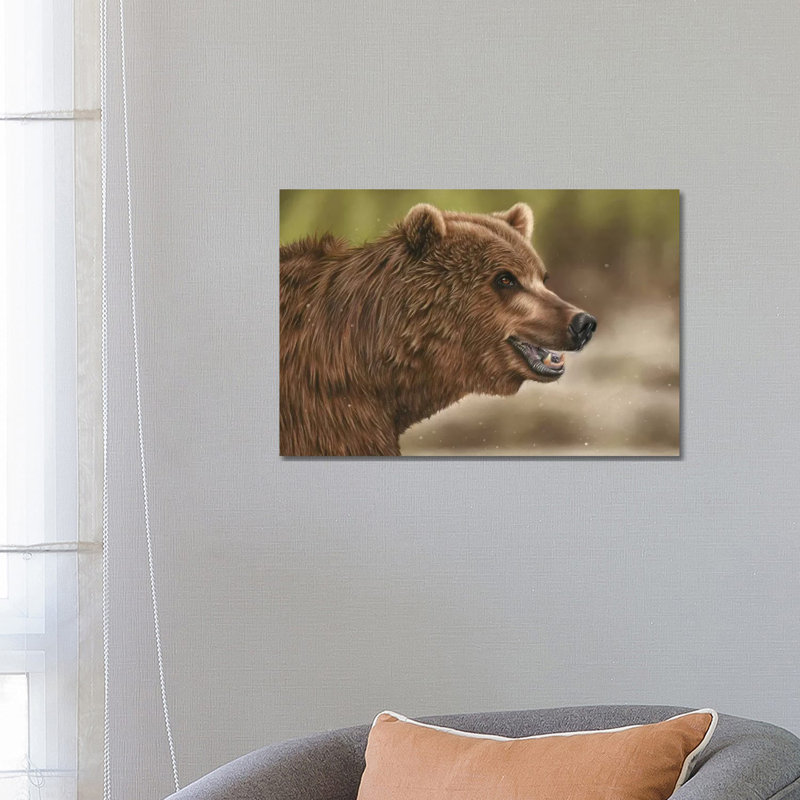 Grizzly Bear by Richard Macwee - Wrapped Canvas Gallery-Wrapped Canvas Giclée, 45.72 cm H x 66.04 cm W