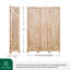 Paravent autoportant à motif de tournesol - 3 panneaux, bois-129130217-129130219
