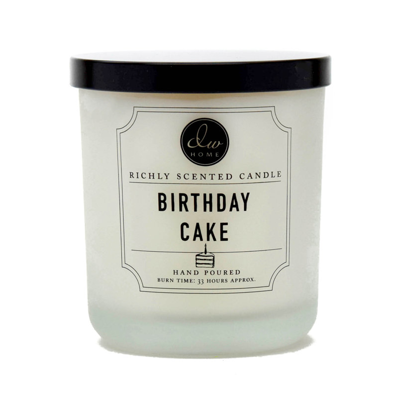 Birthday Cake Scented Jar Candle, 4" H x 3.75" W x 3.75" D, 1
