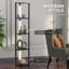 Mirtle LED Floor Lamp with Shelves 4-Tier Standing Lamp Black