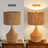 24" Bedside Natural Rattan Table Lamp