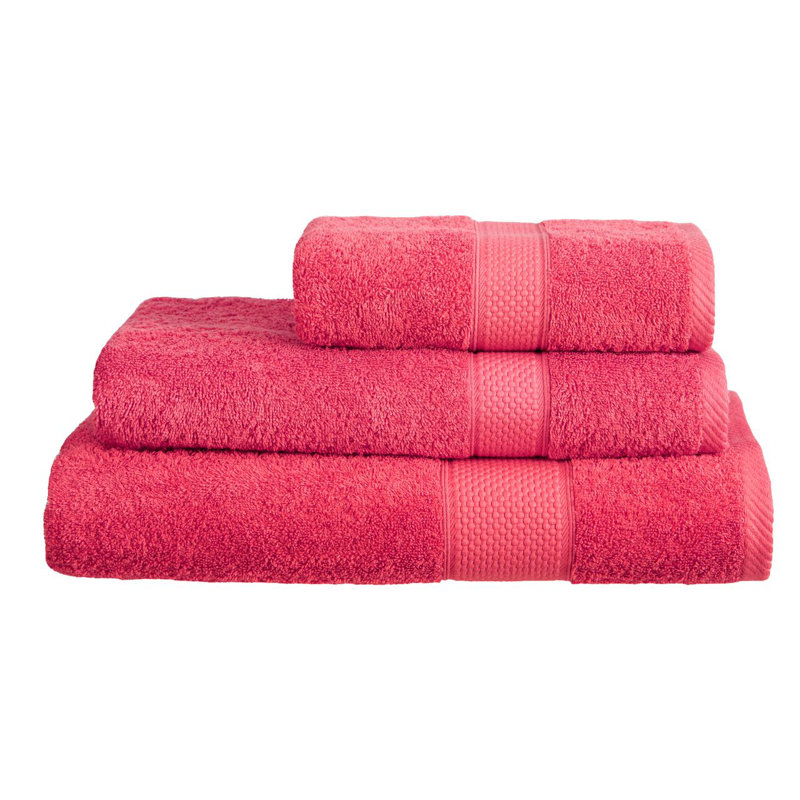 Faith Margaret Turkish Cotton Midweight Fingertip Towel, Raspberry
