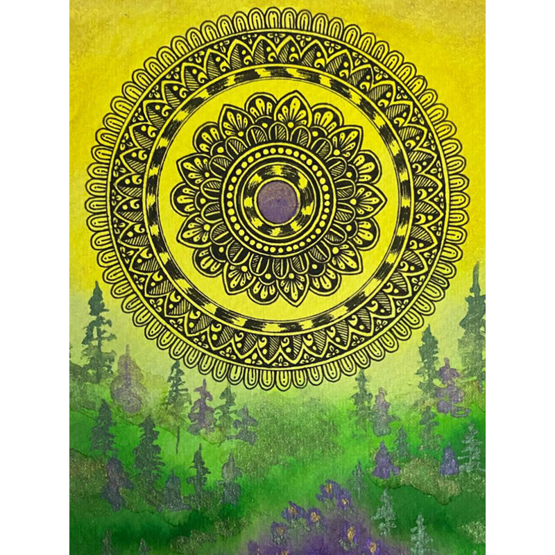 Mandala, peinture sur fond magnifique | Aquarelle | Par Rashi Agrawal
