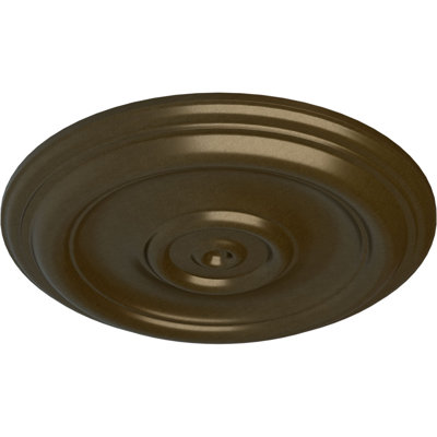 Endurathane Traditional Ceiling Medallion, 12"OD x 1"P (Fits Canopies up to 2 3/4"), Hand-Painted Brass Finish