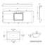 Plateau de meuble-lavabo simple 60 po en blanc avec lavabo
