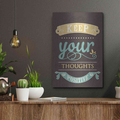 Keep Your Thoughts' by GraphINC, Metal Wall Art