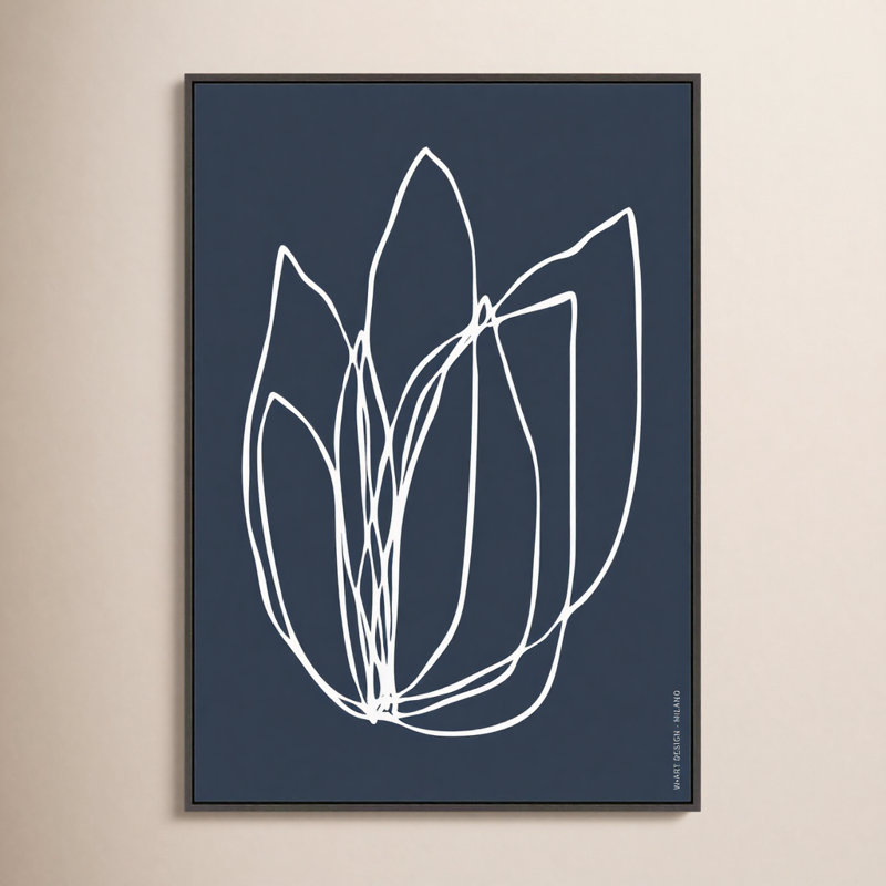 Tracings 2 Print by Romina Gadler, Black Framed Canvas, 38" H x 26.5" W x 1.25" D