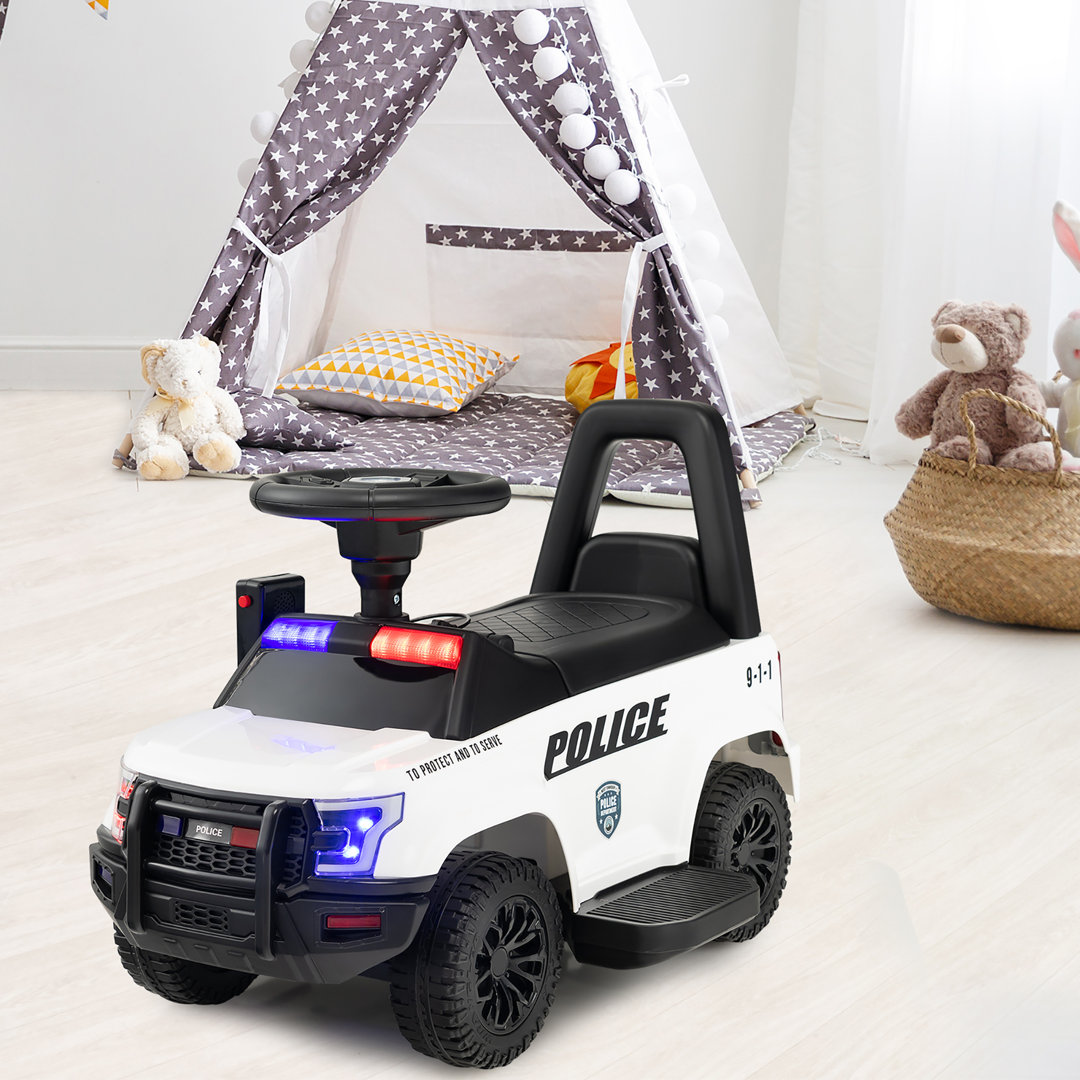 Police Car Toddler Push Battery Powered Ride On Costway 