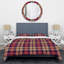 Tartan à carreaux brun - ensemble de housse de couette abstrait - microfibre de polyester-348858033