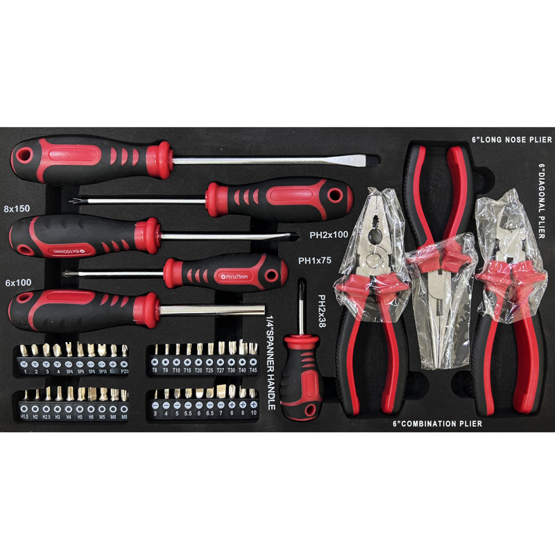 Coffre à outils en métal 20 po 3 avec glissières de tiroir à roulement, serrure à clé, tablette de rangement supérieure, poignée de transport, pour garage, maison, poste de travail, boîte à outils portable noire et bleue verrouillable, plateau, transport