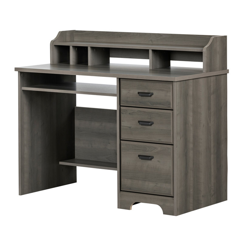 Versa Computer Desk, Gray Maple