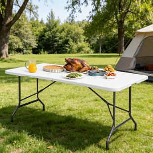 Table pliante en plastique, table utilitaire d'extérieur portative pour l'extérieur