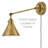 Arti Medium Swing Arm Single Light Wall Sconce with On/Off Switch-40550218