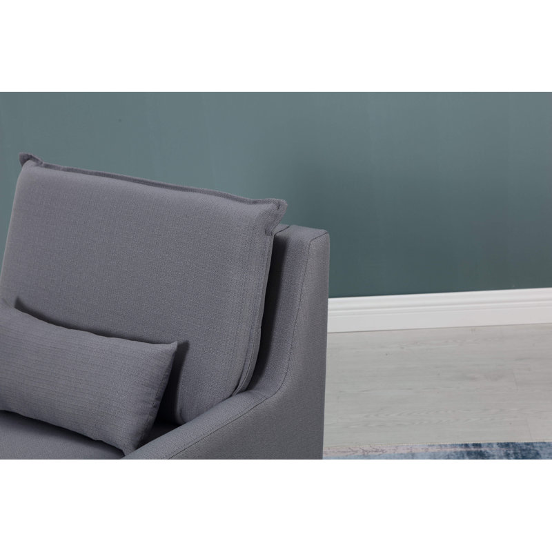 Upholstered Armchair, Gray