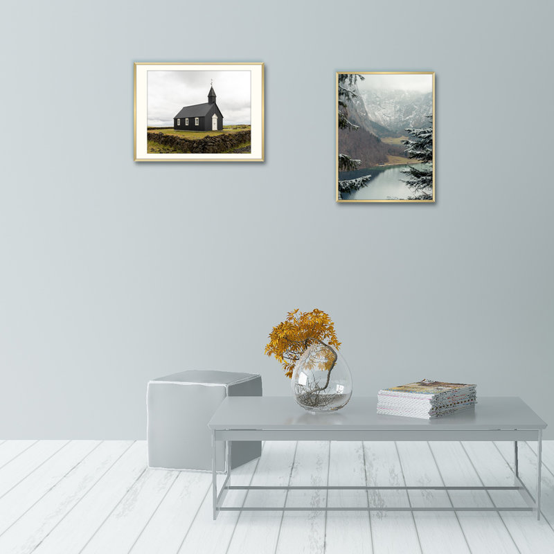 Cadre photo Drennon, images de présentation, cadre en métal pour fixation murale, Or, 18 po x 24 po emmêlé à 16 po x 20 po