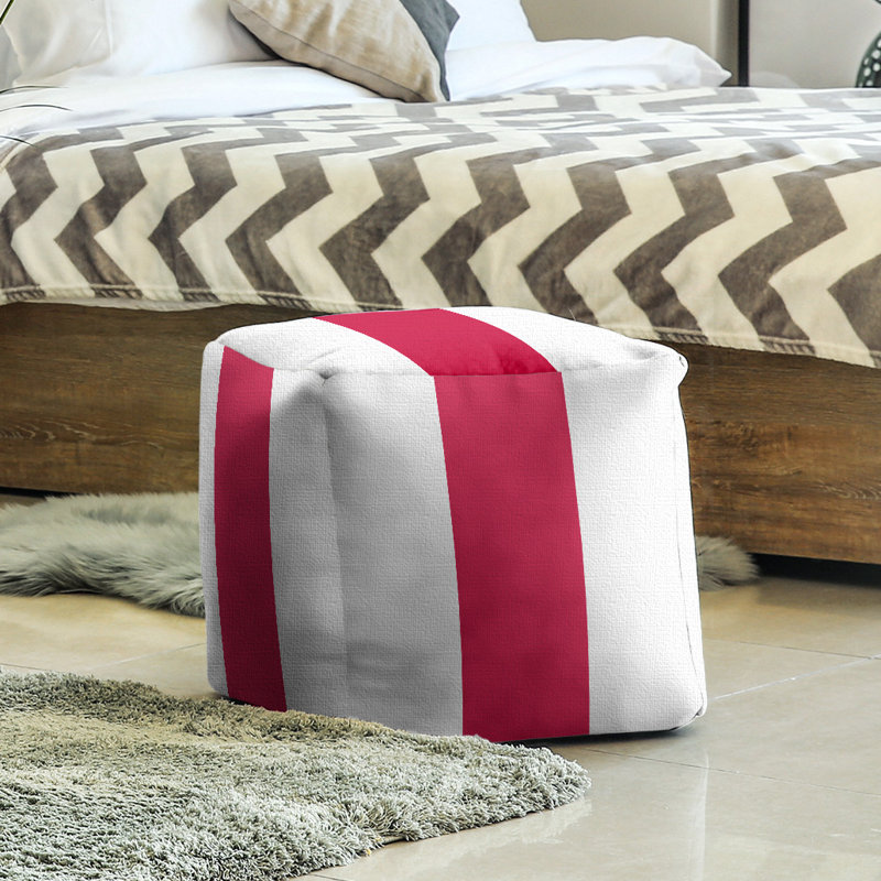 Repose-pieds de 18 po Arizona, Blanc / Rouge