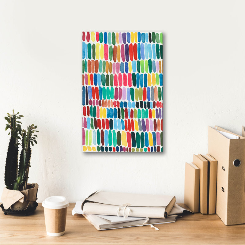 «Rainbow Marks I» par Regina Moore, H 18 po x l 12 po x P 0,75 po