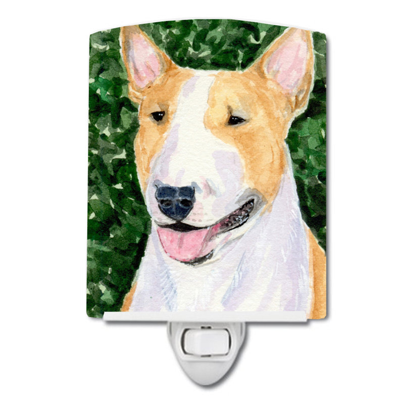 Éclairage de nuit en céramique bull terrier