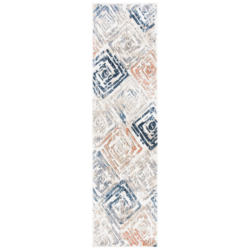 Coppertone Performance Geometric Rug, Runner 2'2" x 8'