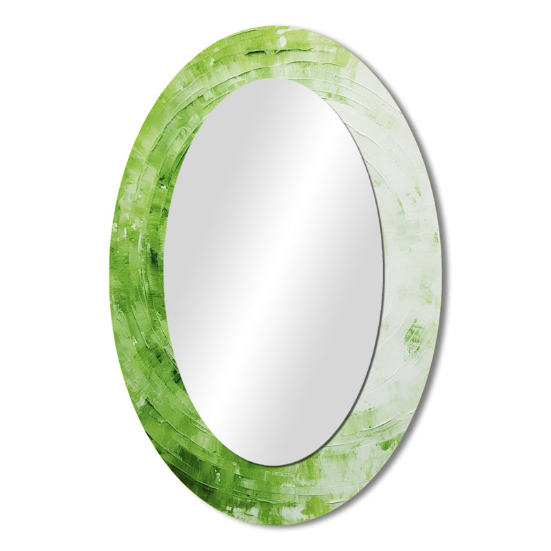 Miroir mural vert moderne vert sauge - vert, 36 po x 24 po