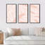 «Pink Pastel Leaves», ensemble d'art mural sur toile encadré moderne Mid-Century-1532041222-1532041274