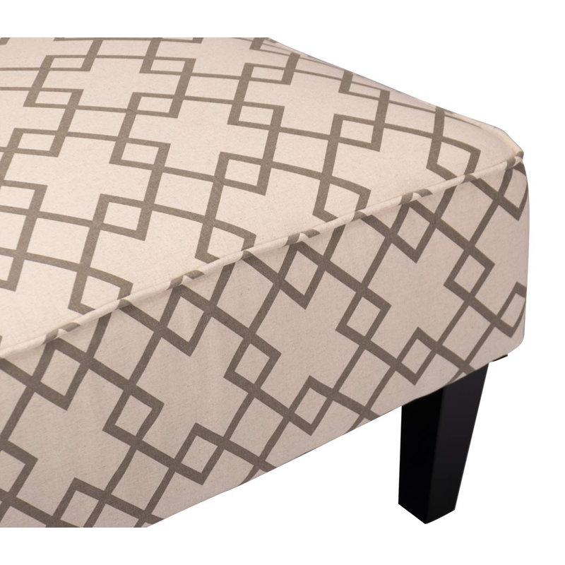 Causeuse sans accoudoir 44 po Devair, Mélange de lin beige / brun