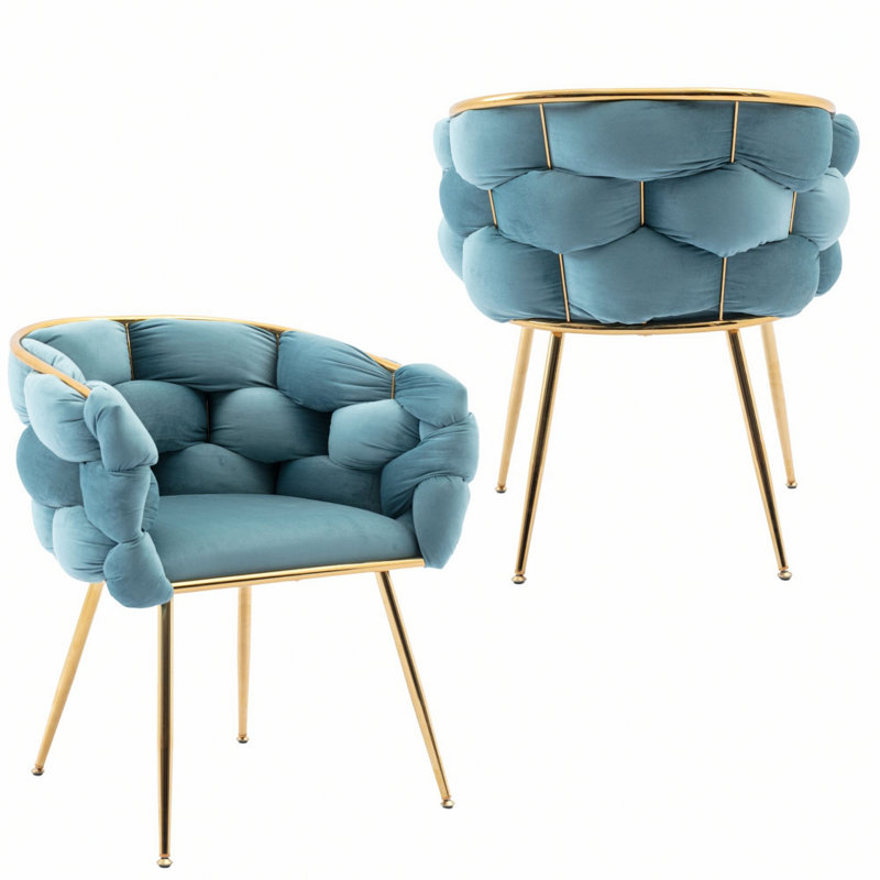 Ensemble de 2 chaises simples avec pieds en métal