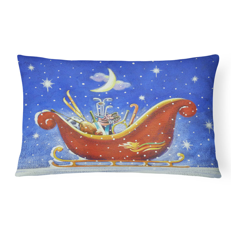  Coussin intérieur / extérieur en tissu Christmas Santa's Sleigh par Roy Avis