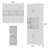 85" Kitchen Storage Cabinets （3pc）-963886266