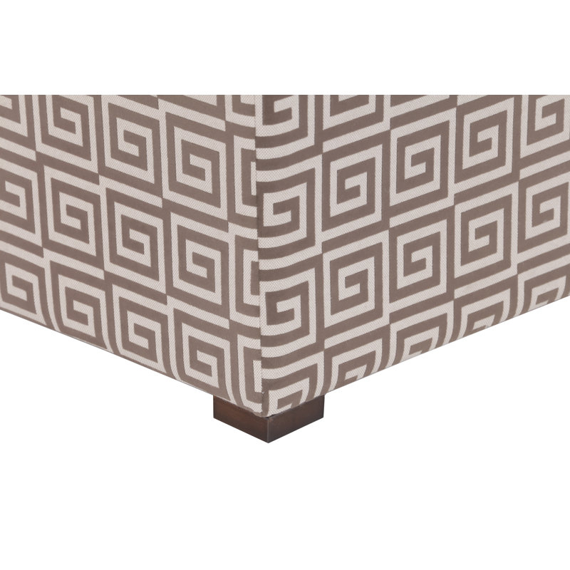 Eesha Upholstered Ottoman, Taupe/Truffle Polyester