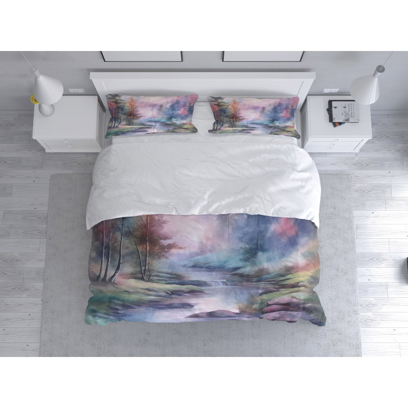 Abstract Duvet Cover, King Duvet Cover + 2 King Shams