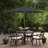 102 " W Octagonal Market Umbrella with Pulley Lift