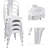 Metal Indoor-Outdoor Chairs Distressed Style Kitchen Dining Chairs Stackable Side Chairs With Back Set Of 4-563561065