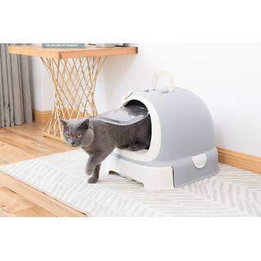 Omega Paw Easy Fill Roll N Clean No Scoop Self Cleaning Cat Litter Box,  Gray & Reviews