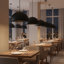 24" Diameter Black Integrated LED Pendant Light