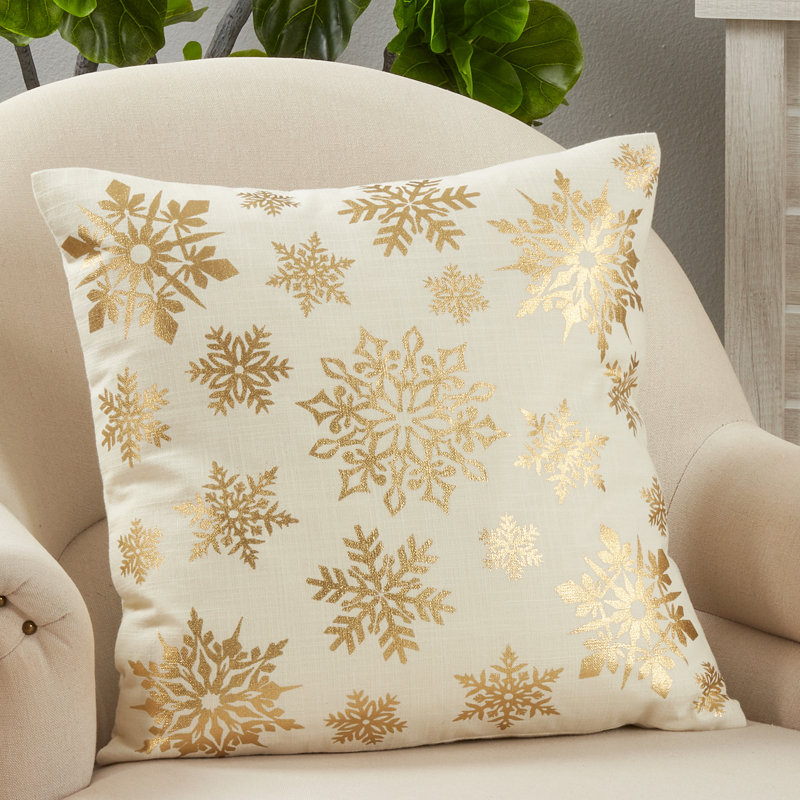 Naledi Collection Cotton Pillow Cover, Gold