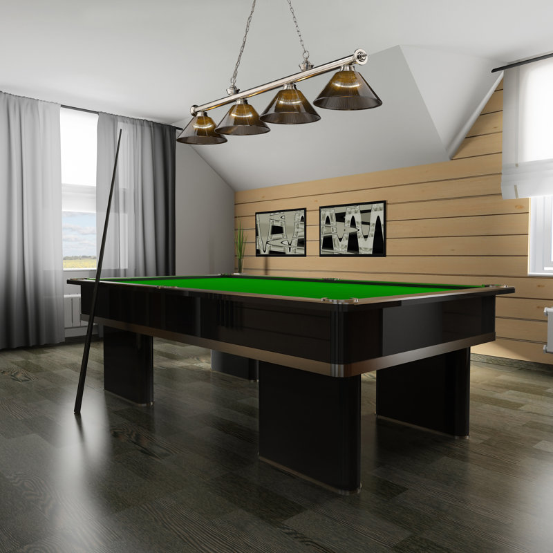 Annaleisa 4 - Light Pool Table Lights Pendant, Smoke, Brushed Nickel