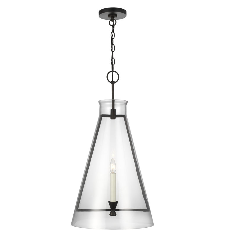 Buroker 1 - Light Aged Iron Single Pendant, 29.63" H x 16" W x 16" D