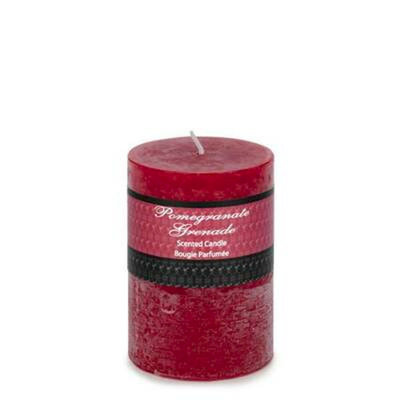 Bougie pilier parfumée à la grenade