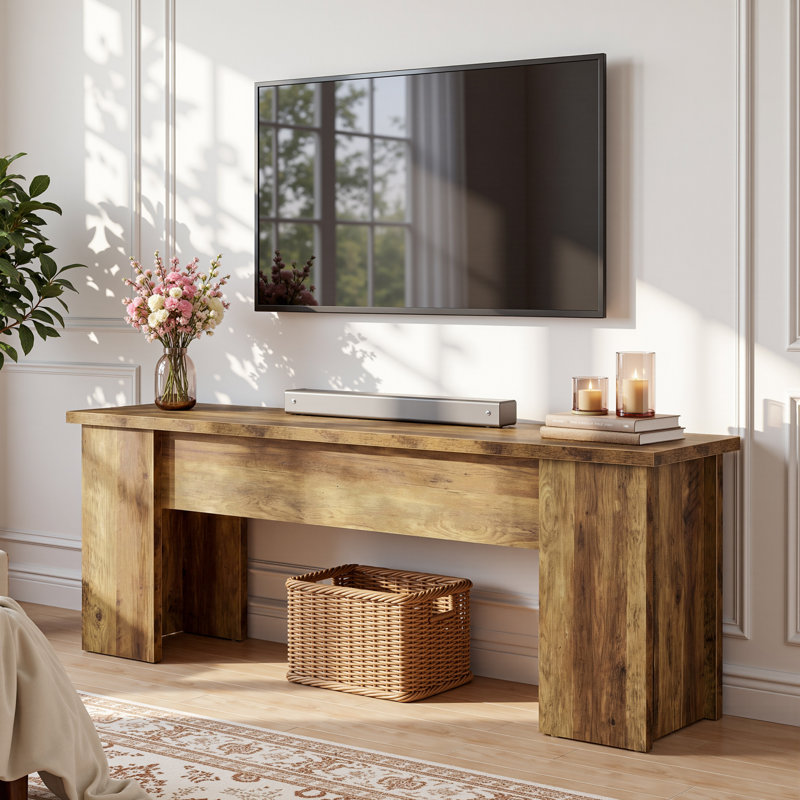 63" W Wooden Farmhouse Tv Stand For 55/60/65/75 Inches Tvs
